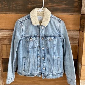 Old navy Sherpa collared denim jacket
